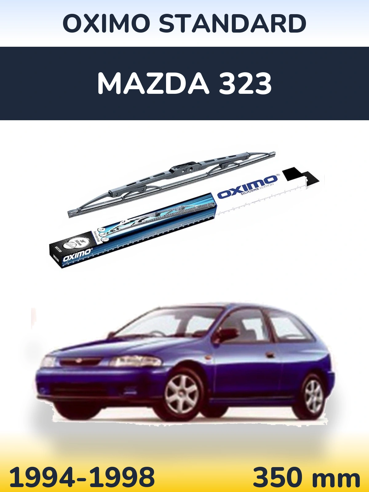 Rear wiper blade Oximo Standard 350 mm for Mazda 323 1994-1998