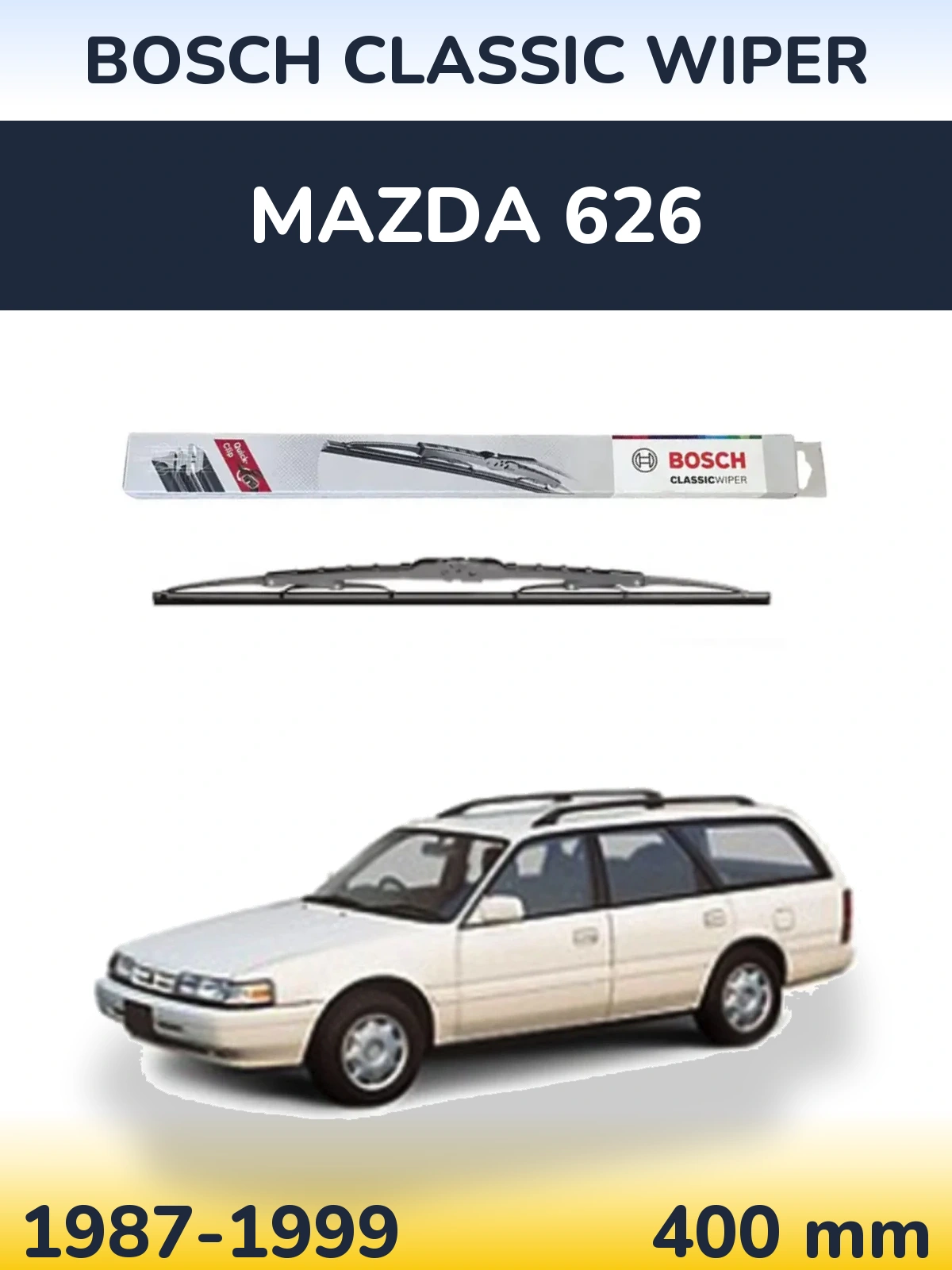 Задня щітка BOSCH Classic Wiper 400 мм для Mazda 626 1987-1999