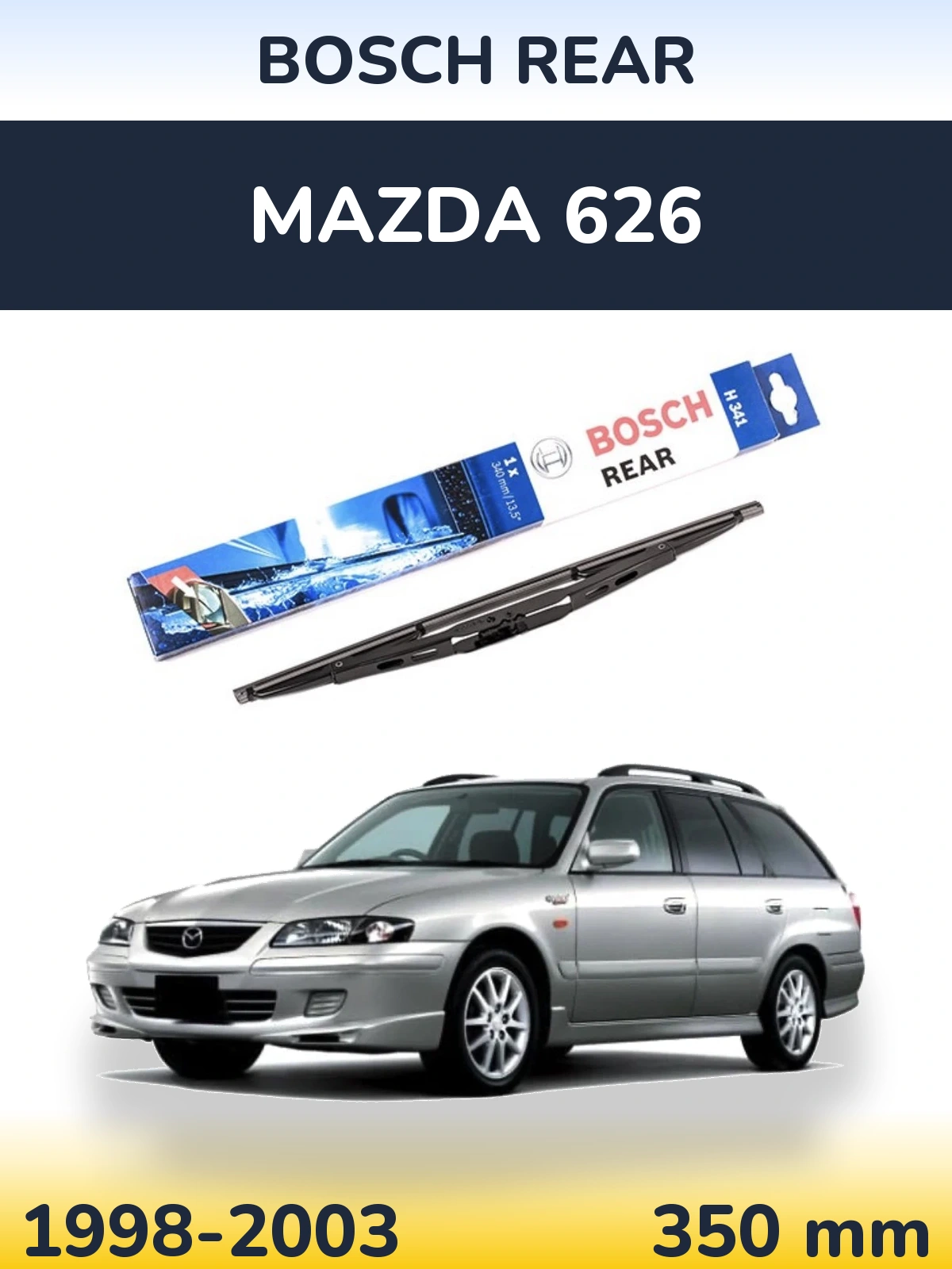 Rear wiper blade BOSCH Rear 340 mm for Mazda 626 1998-2003