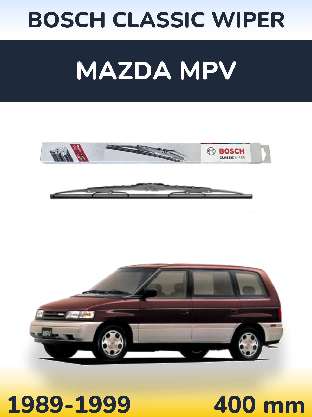 Tylna wycieraczka BOSCH Classic Wiper 400 mm do Mazda MPV 1989-1999
