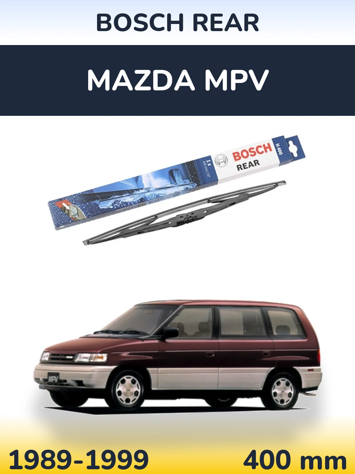 Rear wiper blade BOSCH Rear 400 мм for Mazda MPV 1989-1999
