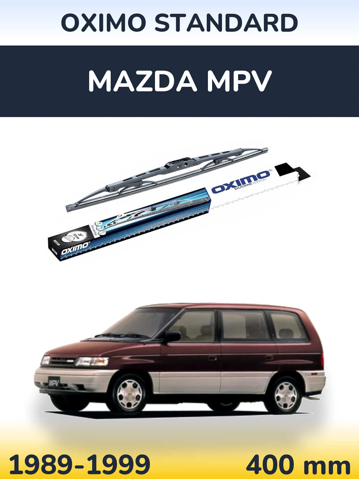 Tylna wycieraczka Oximo Standard 400 mm do Mazda MPV 1989-1999