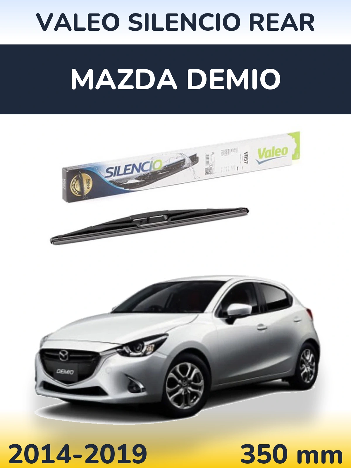 Rear wiper blade Valeo Silencio Rear 345 мм for Mazda Demio 2014-2019