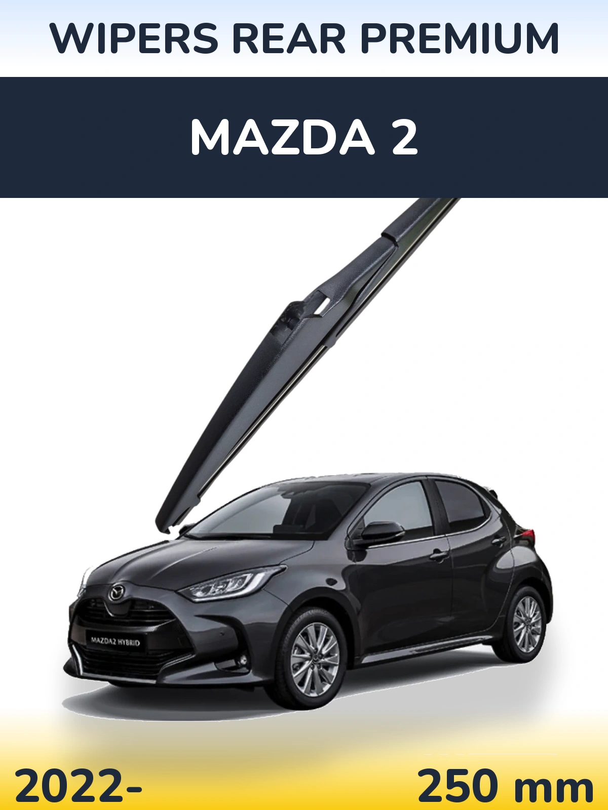 Rear wiper blade WIPERS REAR PREMIUM 250 mm for Mazda 2 2022-2026