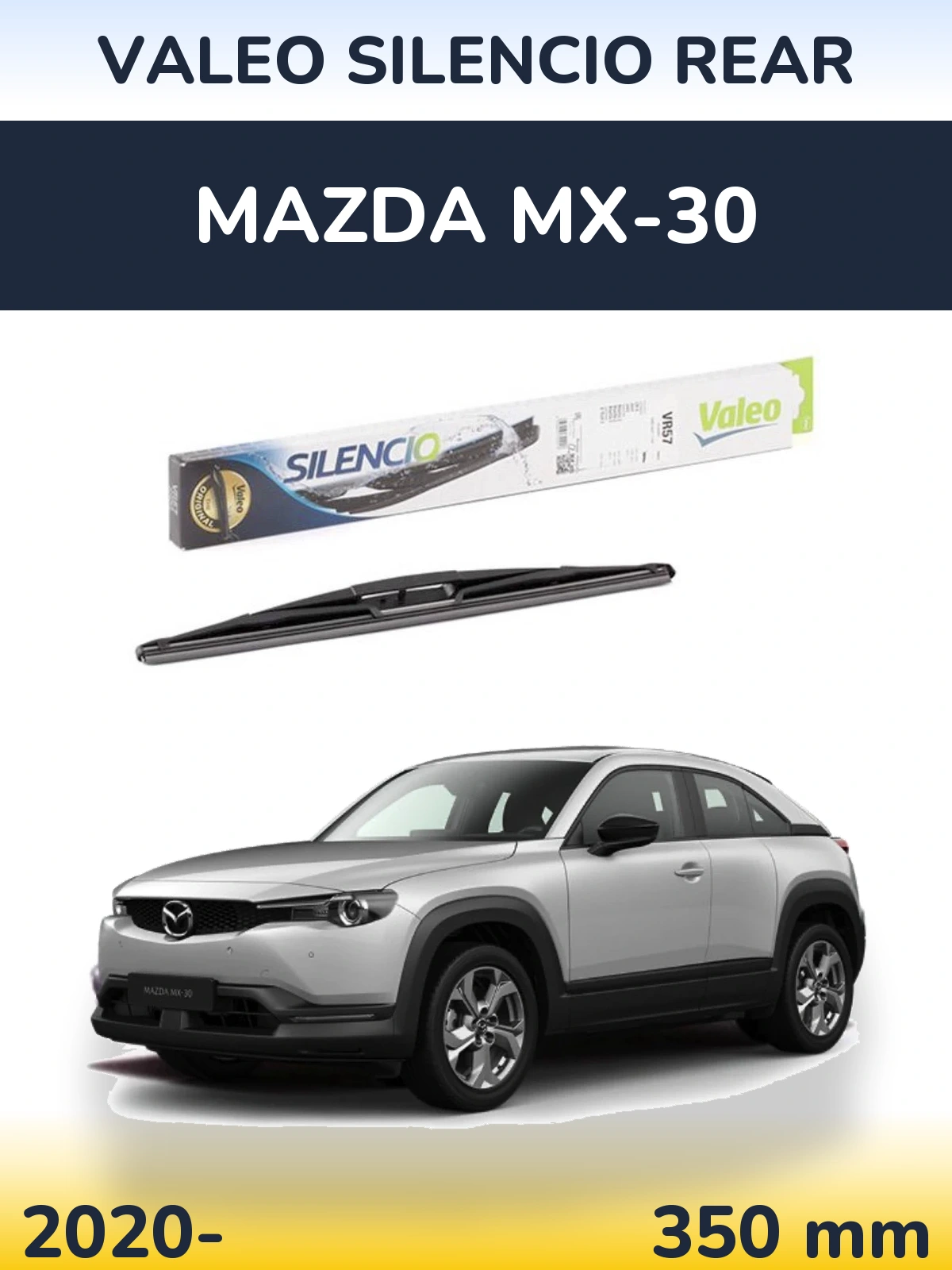 Rear wiper blade Valeo Silencio Rear 345 мм for Mazda MX-30 2020-2026