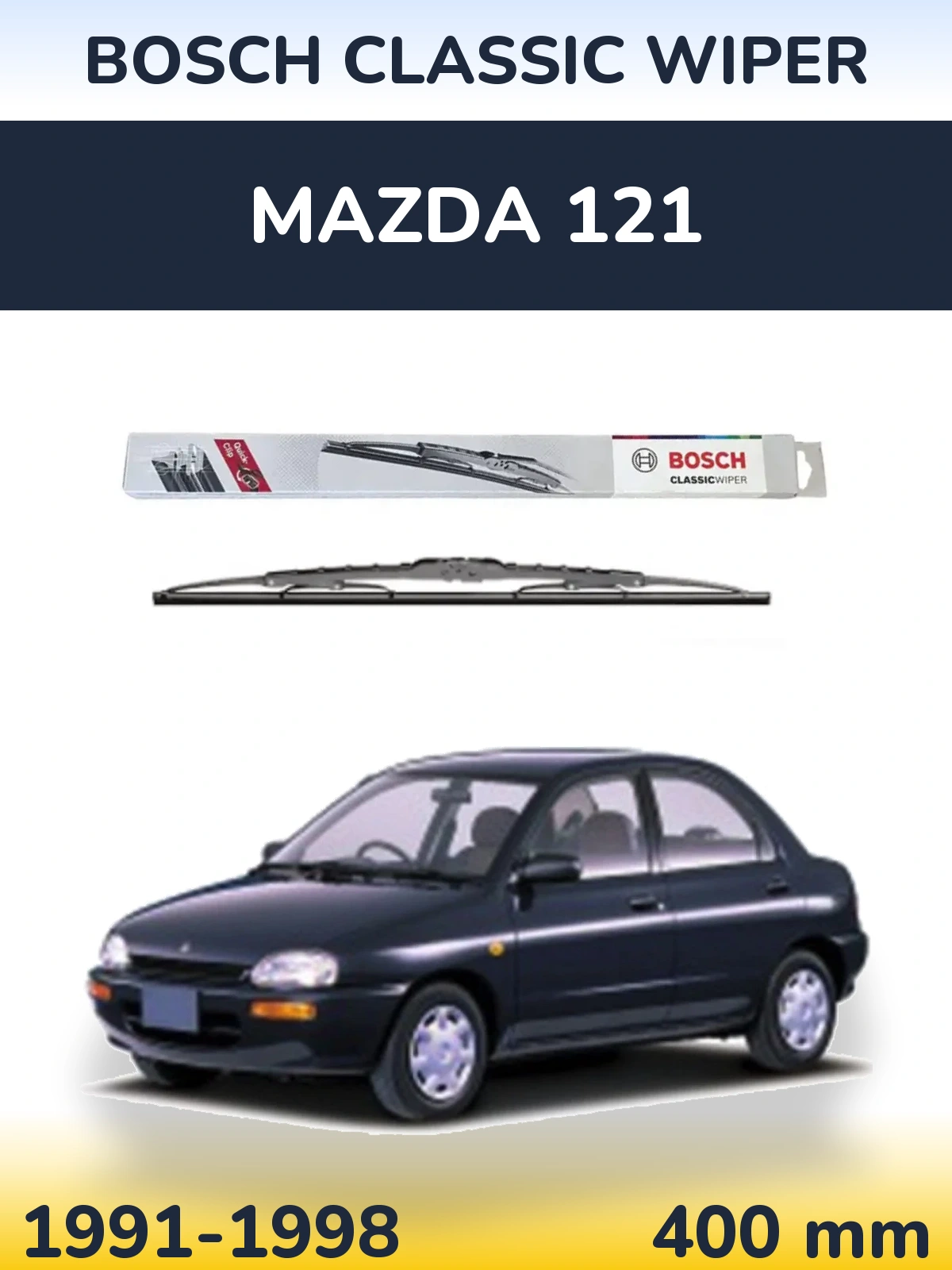Задня щітка BOSCH Classic Wiper 400 мм для Mazda 121 1991-1998
