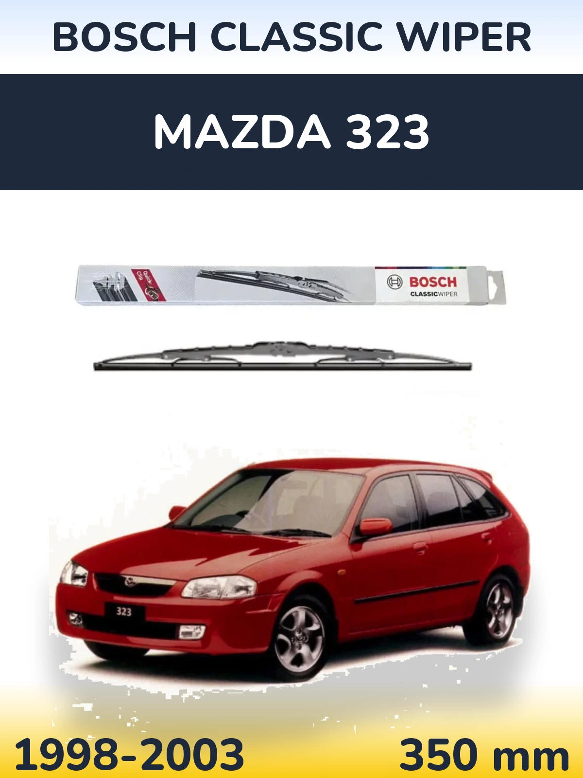 Tylna wycieraczka BOSCH Classic Wiper 340 mm do Mazda 323 1998-2003