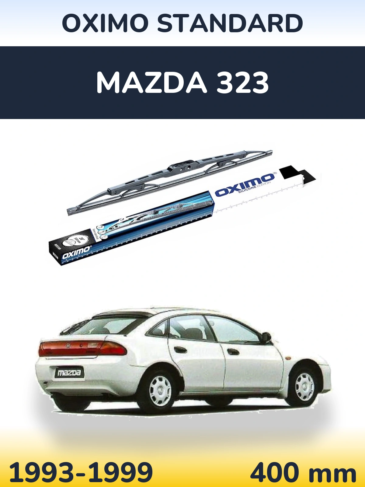 Rear wiper blade Oximo Standard 400 mm for Mazda 323 1993-1999