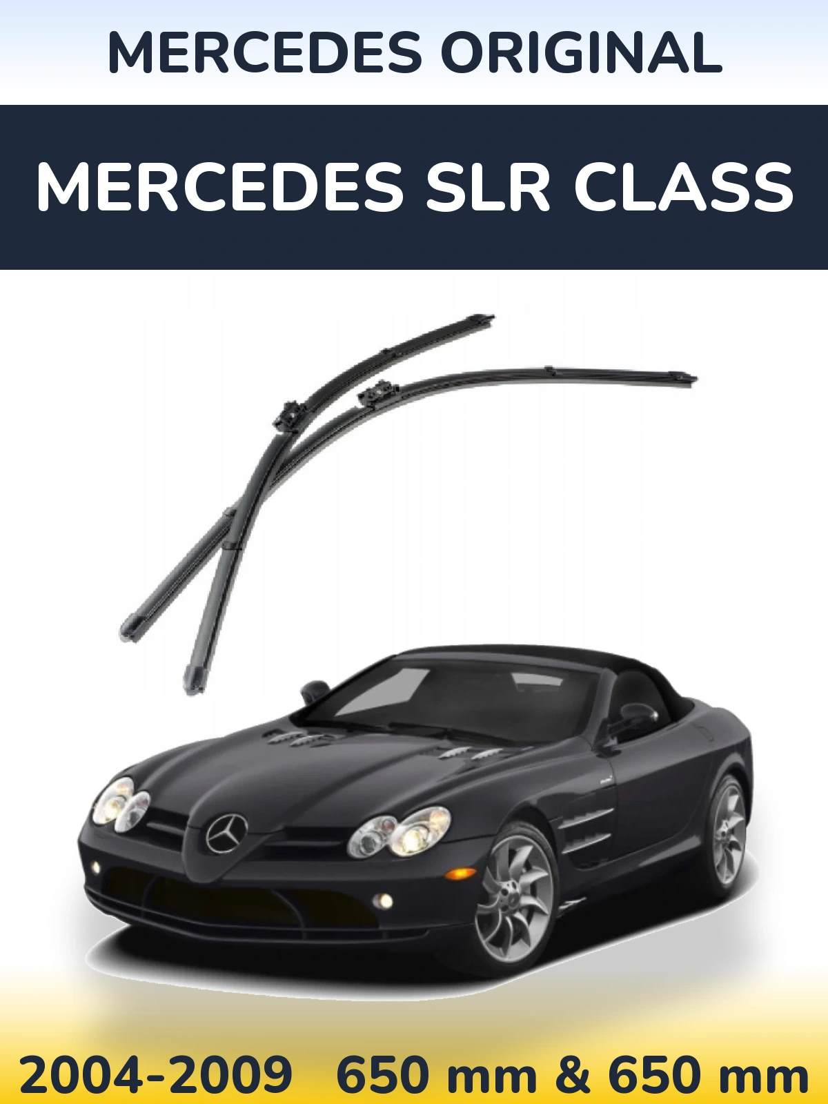 Front wiper blade set Mercedes OEM Mercedes Original 650 & 650 mm for Mercedes SLR Class 2004-2009