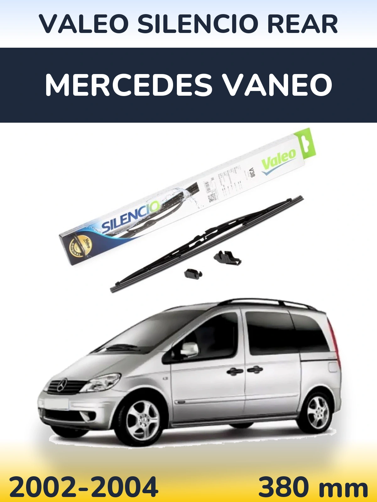 Rear wiper blade Valeo Silencio Rear 380 мм for Mercedes Vaneo 2002-2004