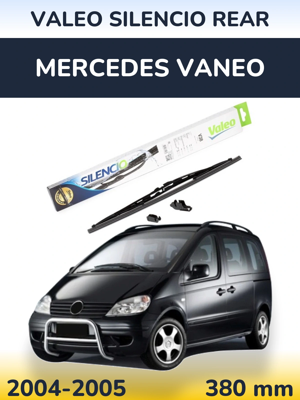Rear wiper blade Valeo Silencio Rear 380 мм for Mercedes Vaneo 2004-2005