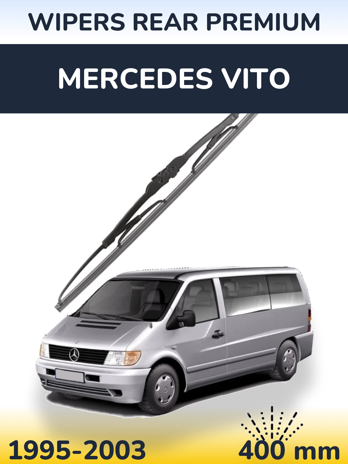 Rear wiper blade WIPERS REAR PREMIUM 400 мм for Mercedes Vito 1995-2003