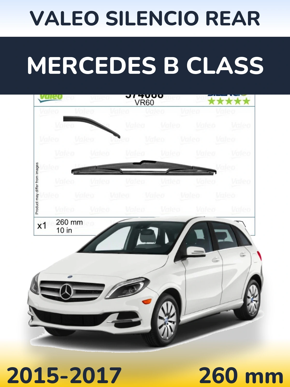 Tylna wycieraczka Valeo Silencio Rear 260 mm do Mercedes Klasa B 2015-2017