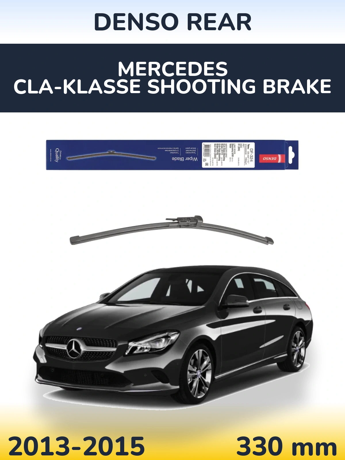 Rear wiper blade Denso Rear 335 mm for Mercedes CLA-Klasse Shooting Brake 2013-2015