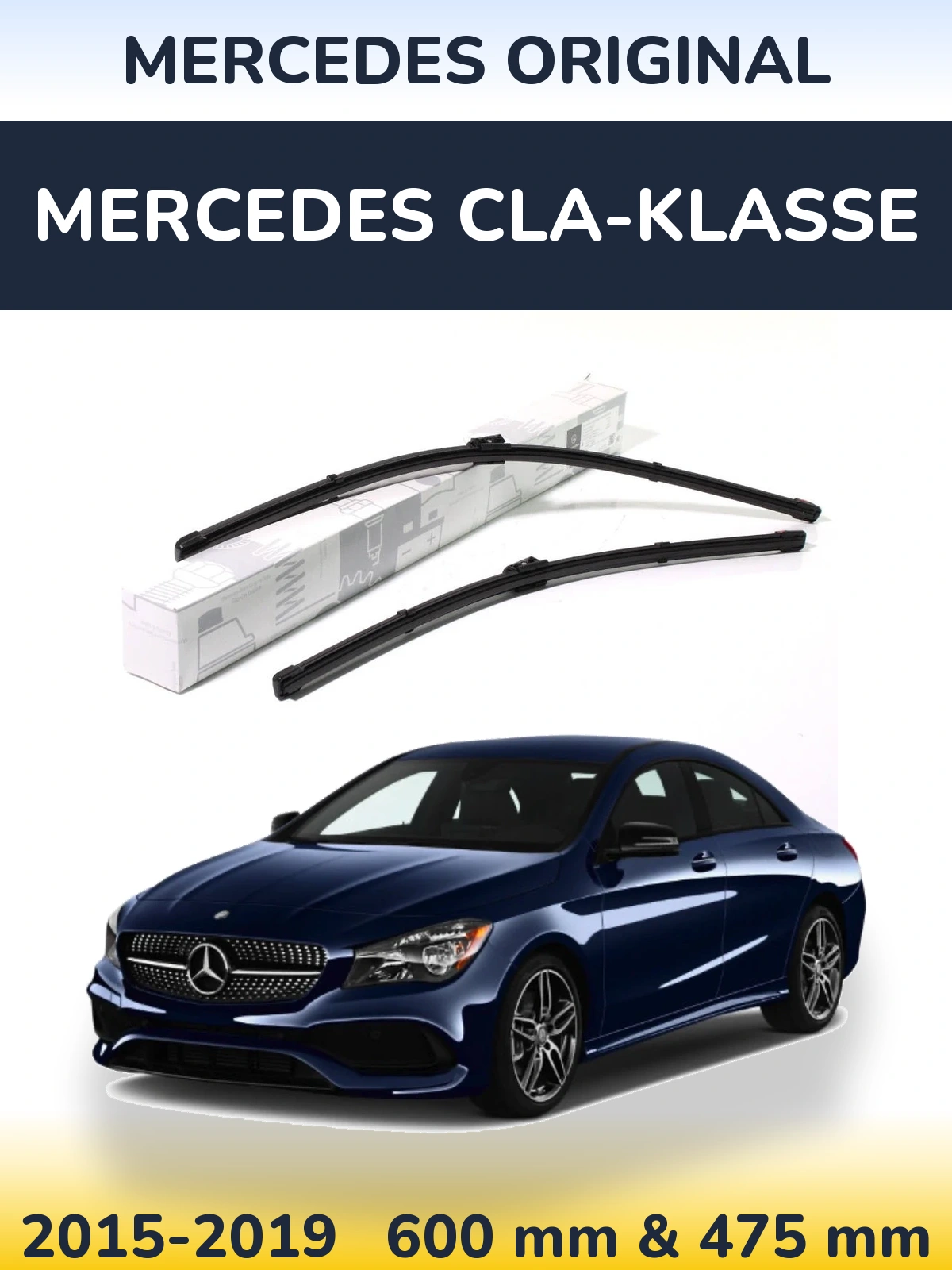 Komplet przednich wycieraczek Mercedes OEM Mercedes Original 600 & 475 mm do Mercedes CLA-Klasse 2015-2019
