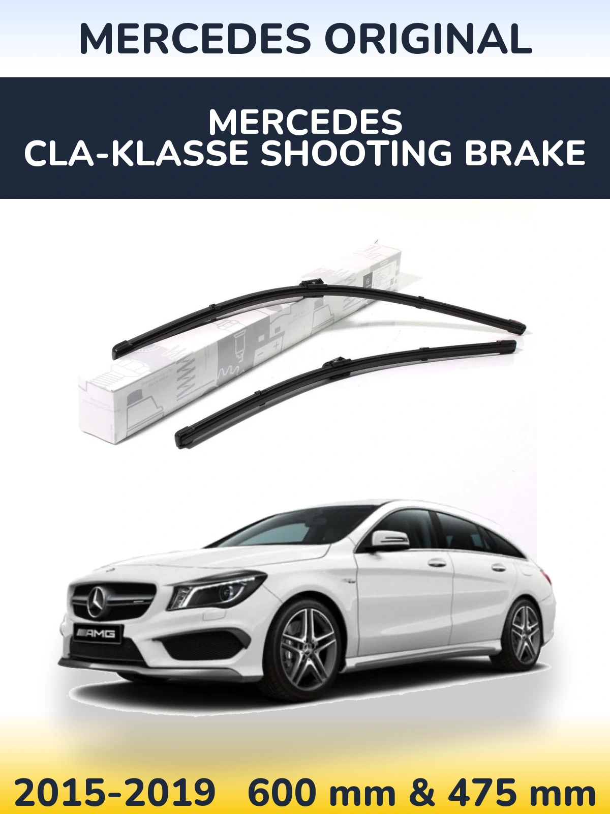 Komplet przednich wycieraczek Mercedes OEM Mercedes Original 600 & 475 mm do Mercedes CLA-Klasse Shooting Brake 2015-2019