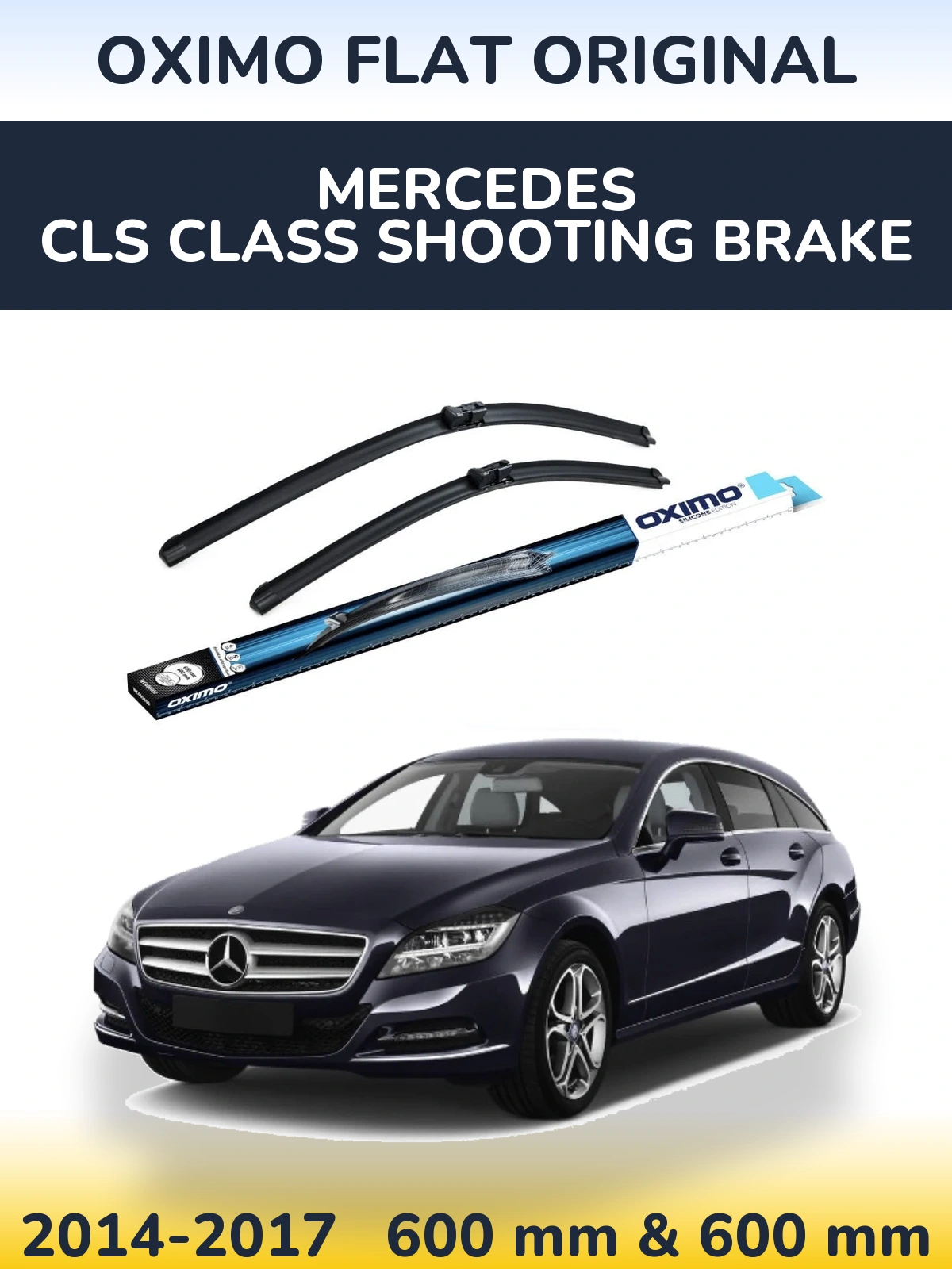 Komplet przednich wycieraczek Oximo Flat Original 600 & 600 mm do Mercedes Klasa CLS Shooting Brake 2014-2017