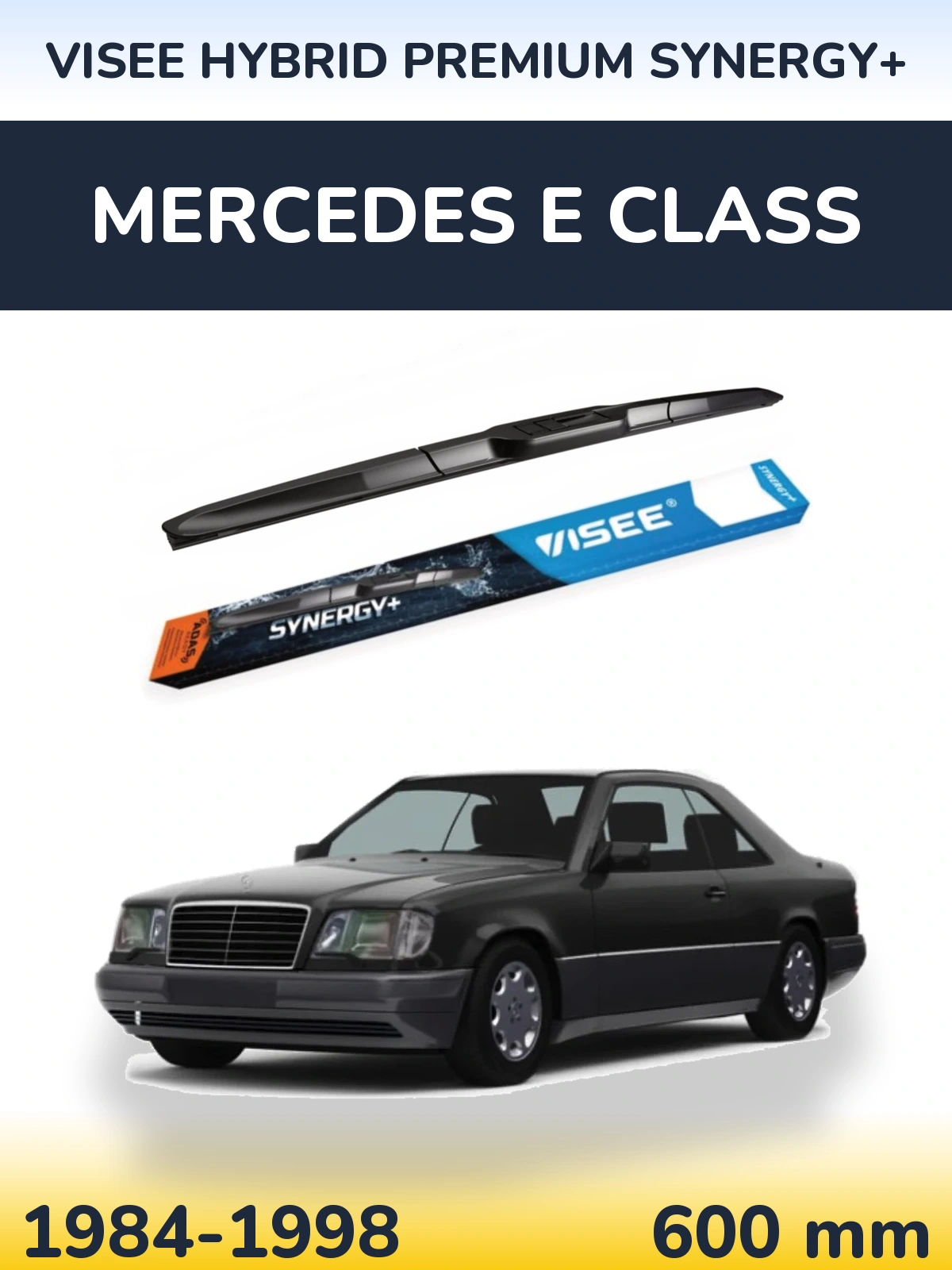 Front wiper blade VISEE HYBRID PREMIUM SYNERGY+ 600 мм for Mercedes E Class 1984-1998