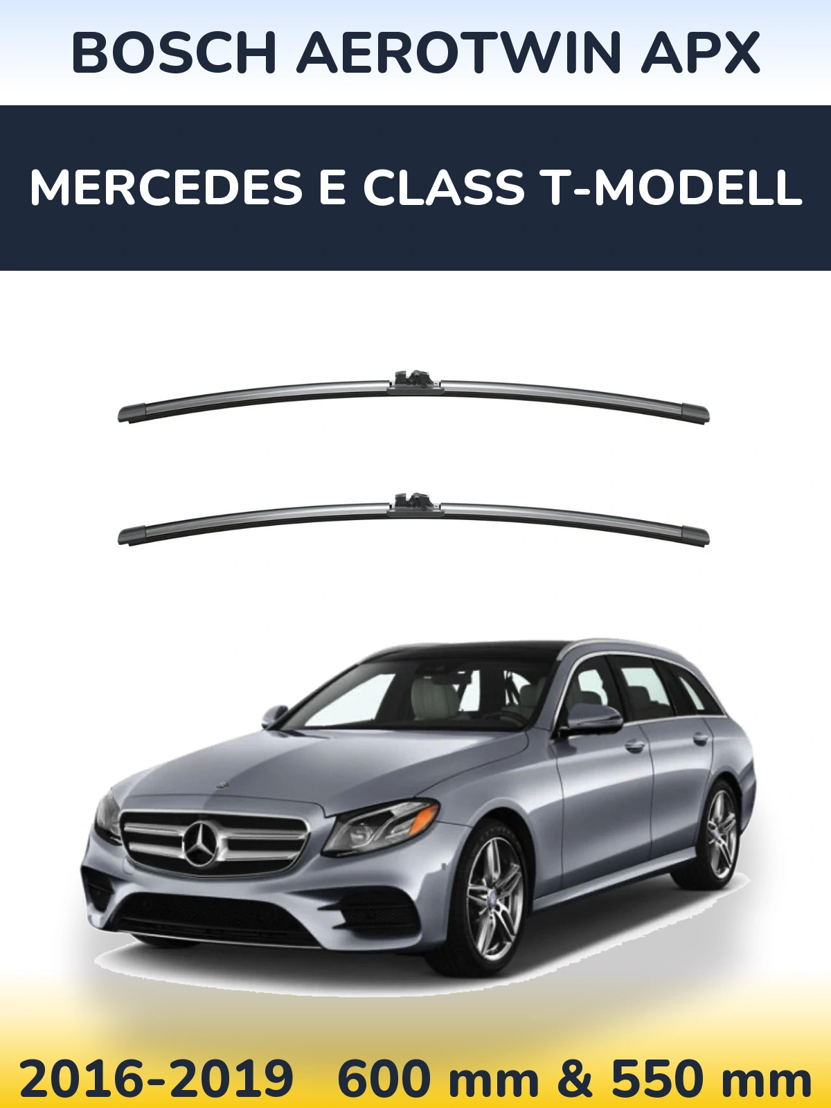 Комплект передніх щіток BOSCH AeroTwin APX 600 & 550 мм для Mercedes E Class T-Модельl 2016-2019