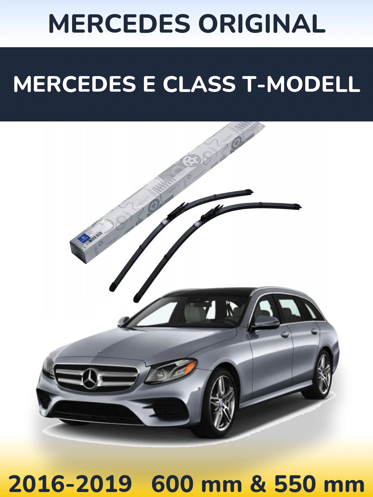 Komplet przednich wycieraczek Mercedes OEM Mercedes Original 600 & 550 mm do Mercedes Klasa E T-Modell 2016-2019