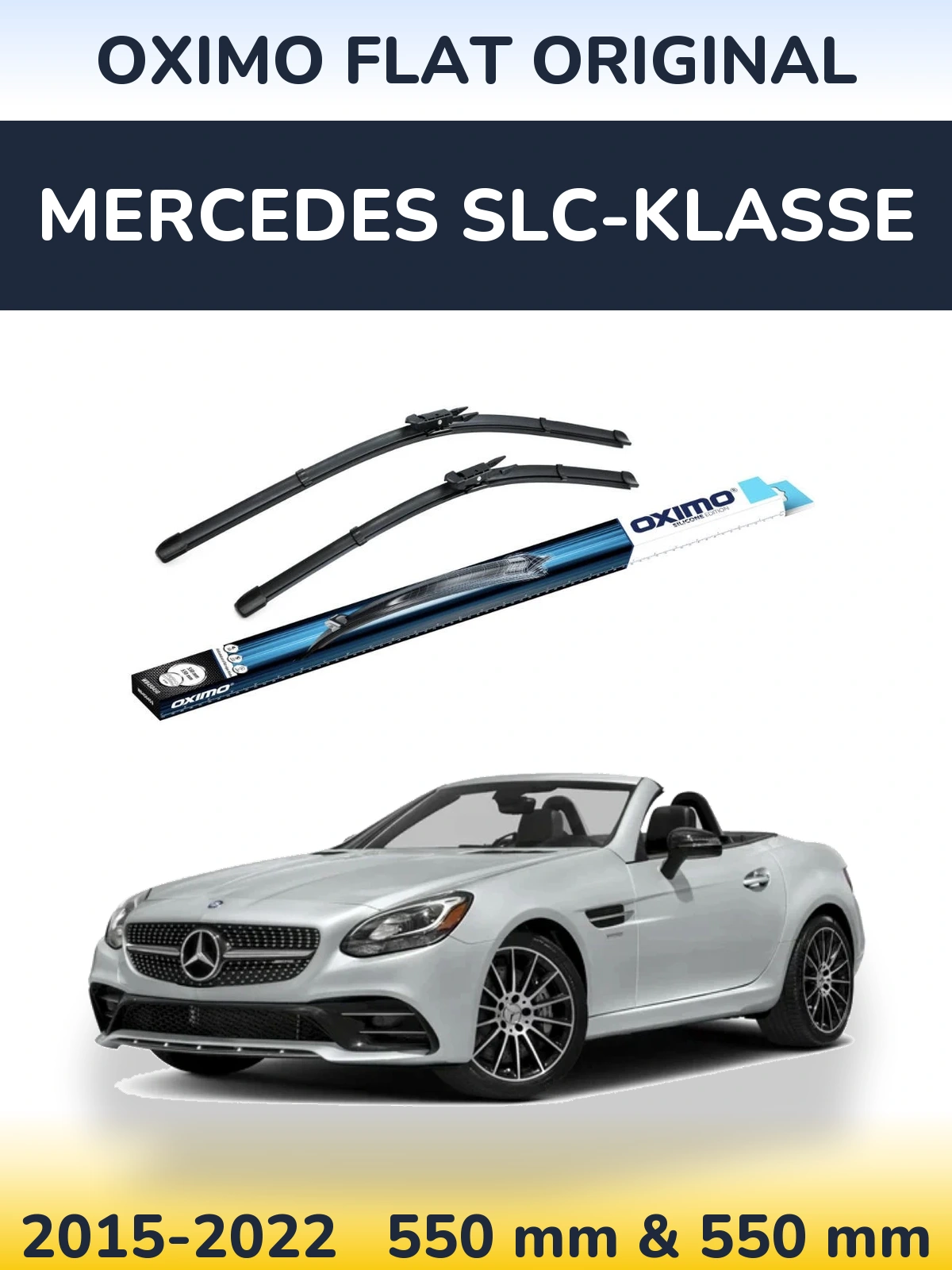 Комплект передних дворников Oximo Flat Original 550 & 550 мм для Mercedes SLC-Klasse 2015-2022