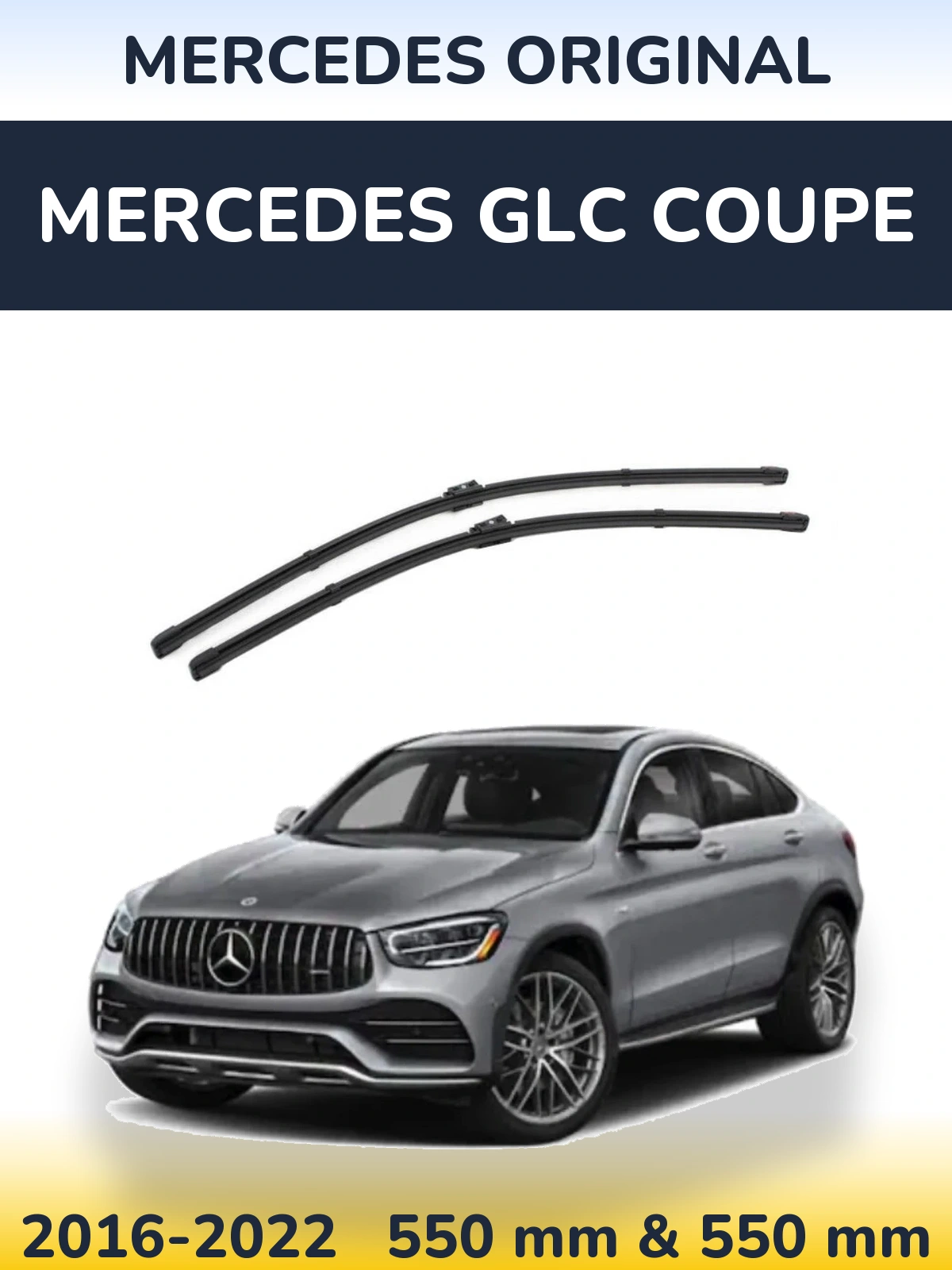 Front wiper blade set Mercedes OEM Mercedes Original 550 & 550 мм for Mercedes GLC Coupe 2016-2022