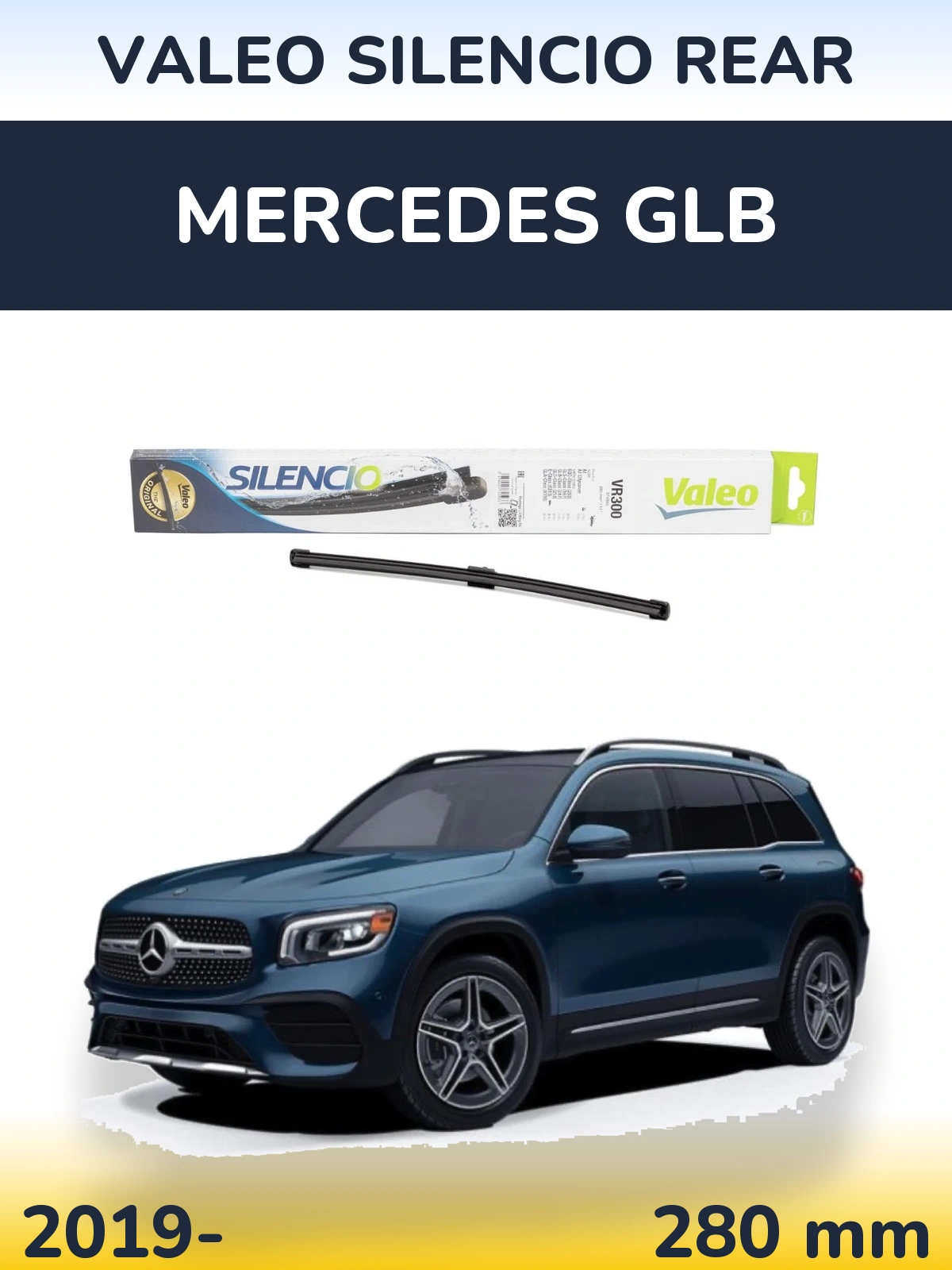 Rear wiper blade Valeo Silencio Rear 285 мм for Mercedes GLB 2019-2026