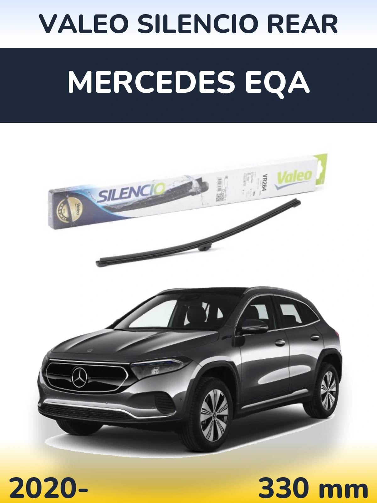 Rear wiper blade Valeo Silencio Rear 320 mm for Mercedes EQA 2020-2026