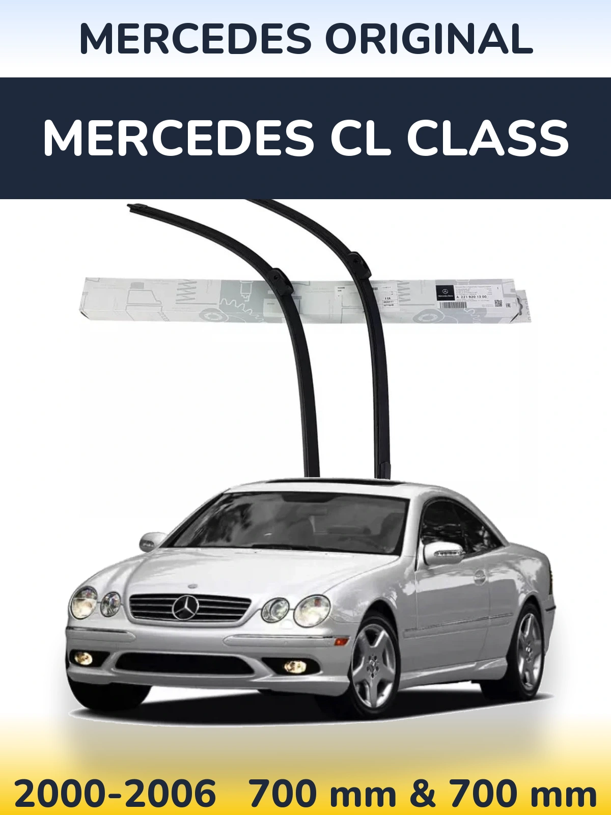 Front wiper blade set Mercedes OEM Mercedes Original 680 & 680 мм for Mercedes CL Class 2000-2006