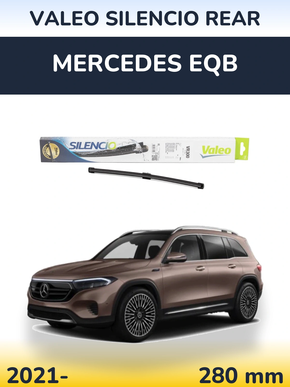 Rear wiper blade Valeo Silencio Rear 285 мм for Mercedes EQB 2021-2026