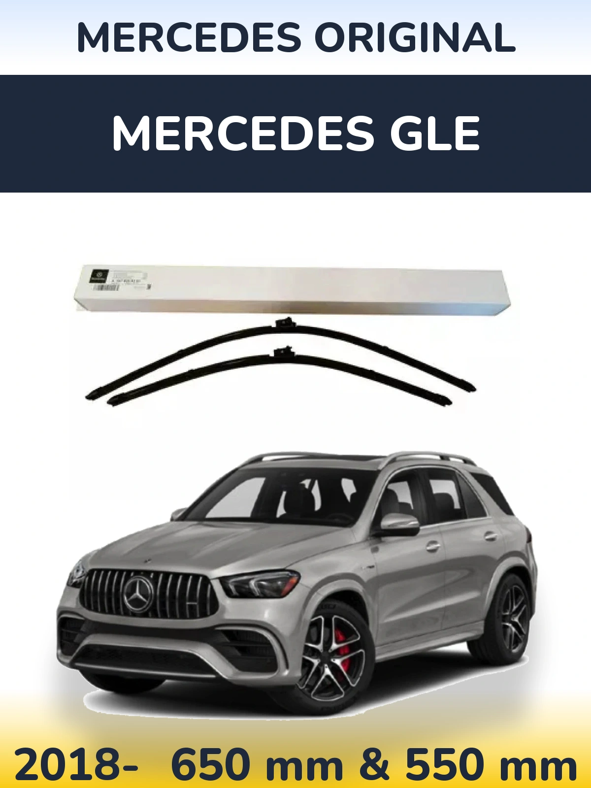 Komplet przednich wycieraczek Mercedes OEM Mercedes Original 650 & 550 mm do Mercedes GLE 2018-2026