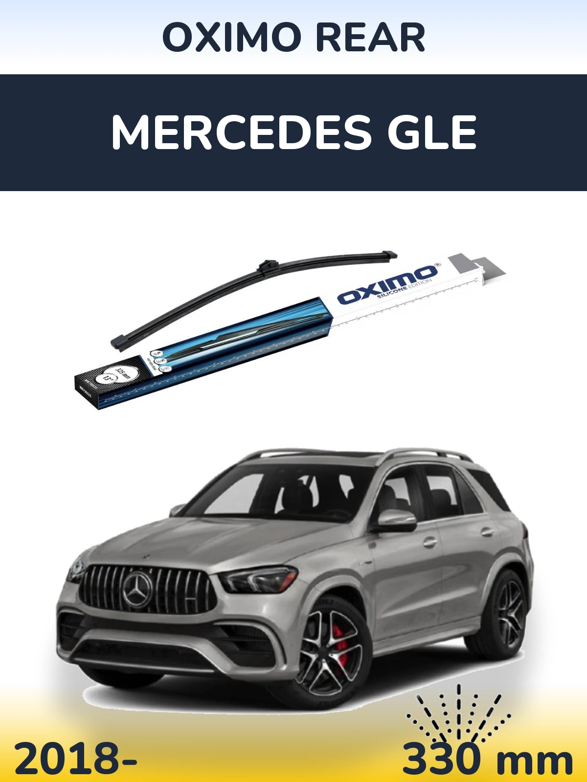 Rear wiper blade Oximo Rear 325 мм for Mercedes GLE 2018-2026