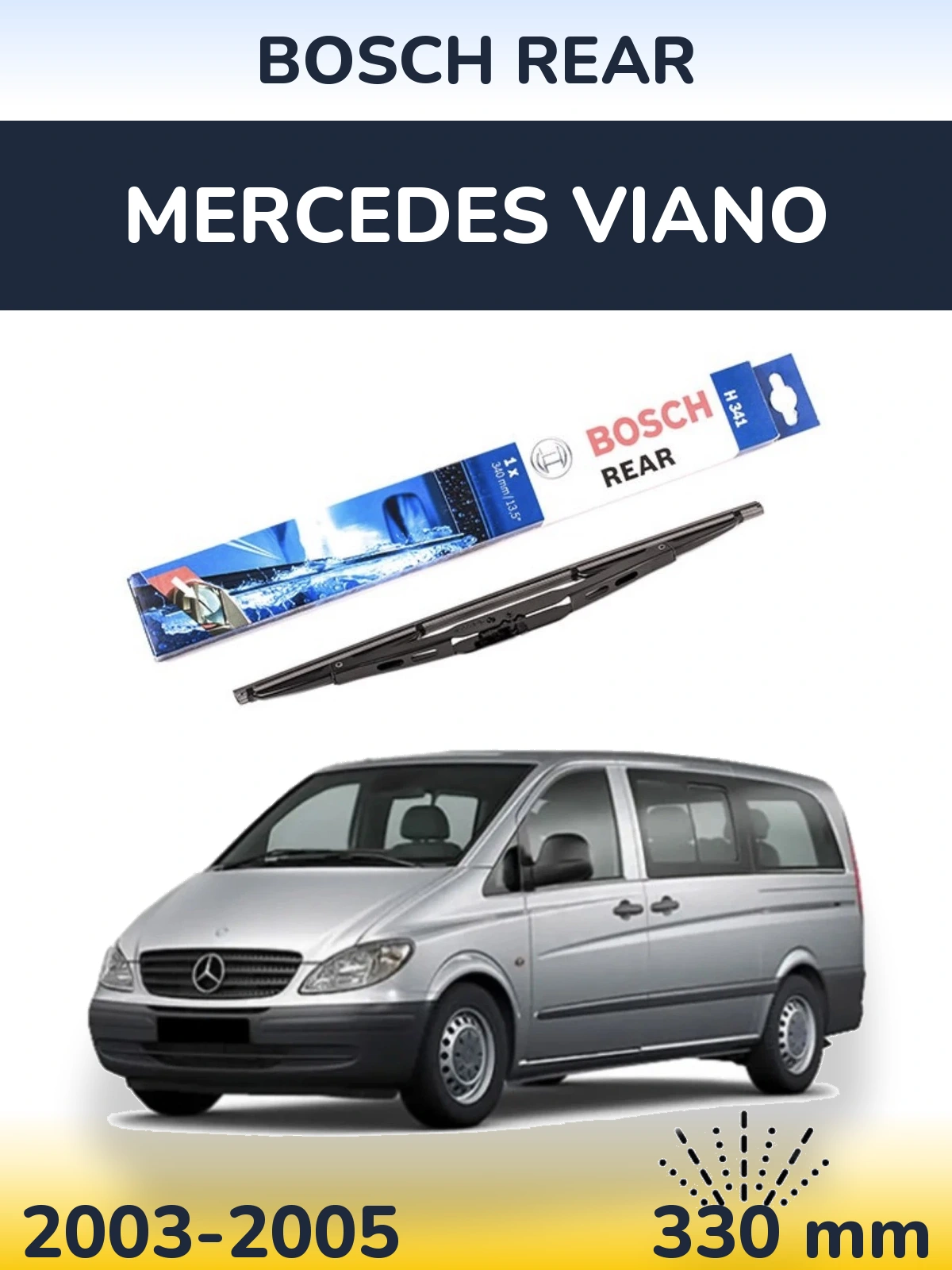 Tylna wycieraczka BOSCH Rear 340 mm do Mercedes Viano 2003-2005