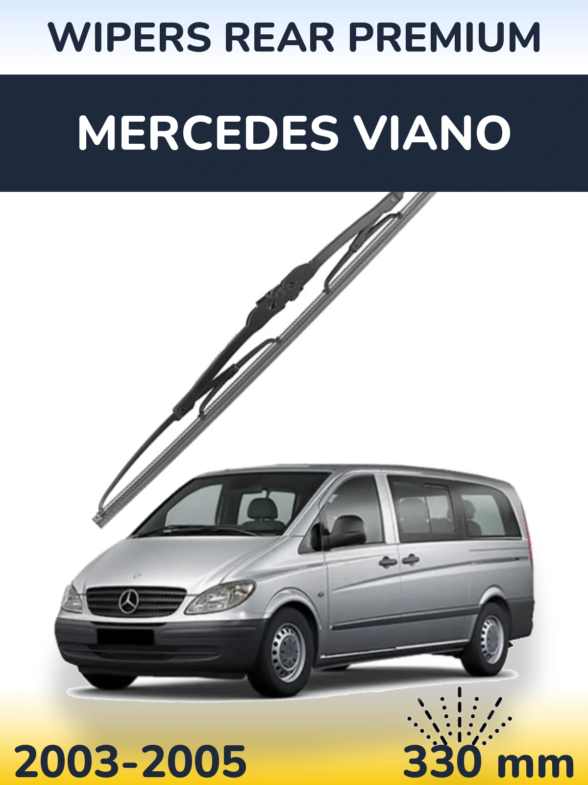 Tylna wycieraczka WIPERS REAR PREMIUM 330 mm do Mercedes Viano 2003-2005