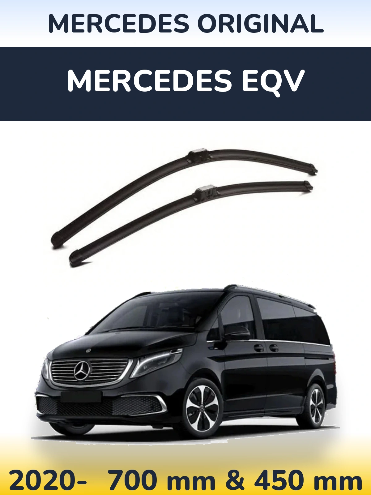 Komplet przednich wycieraczek Mercedes OEM Mercedes Original 700 & 450 mm do Mercedes EQV 2020-2026