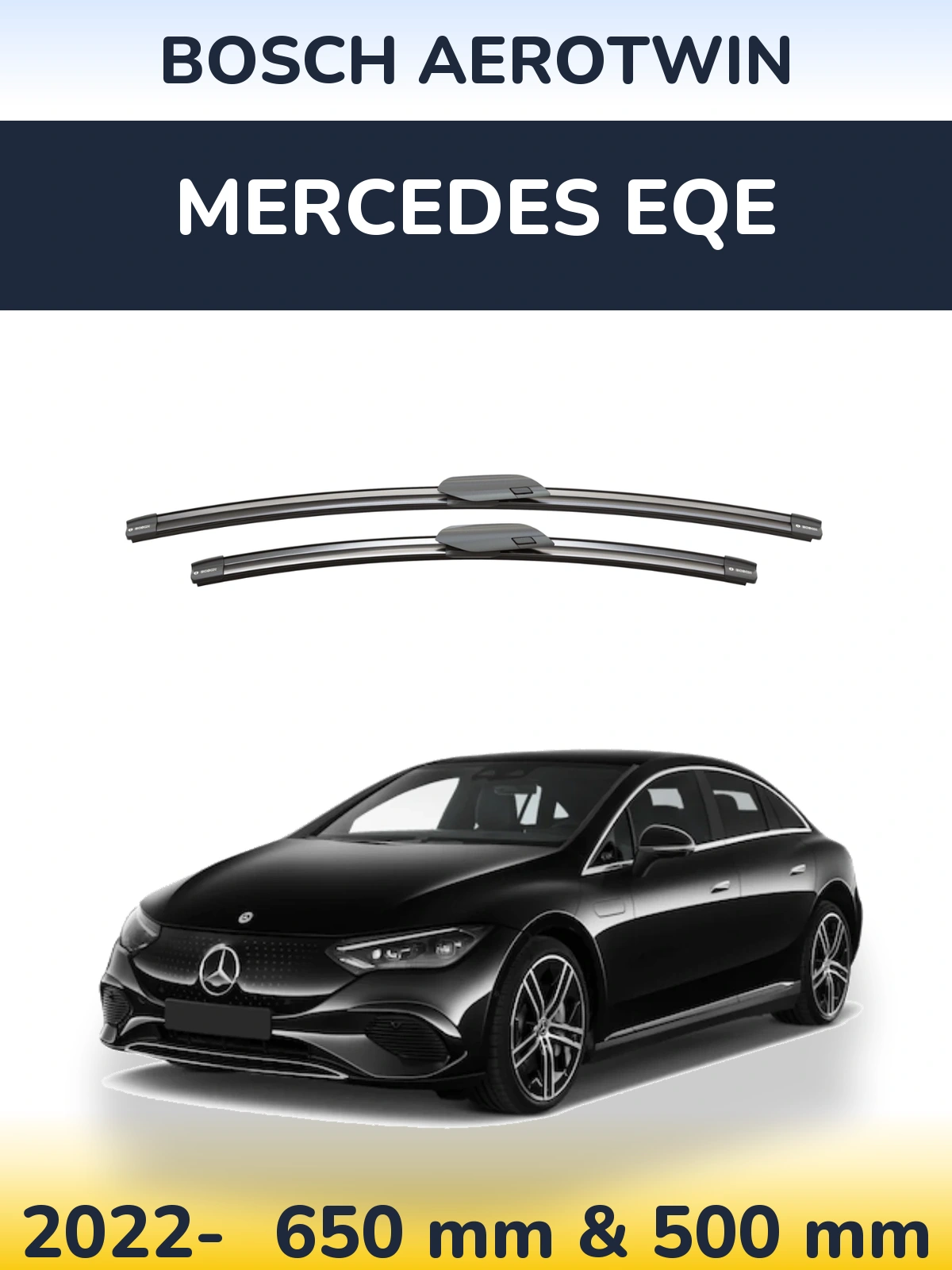 Komplet przednich wycieraczek BOSCH AeroTwin 650 & 500 mm do Mercedes EQE 2022-2026