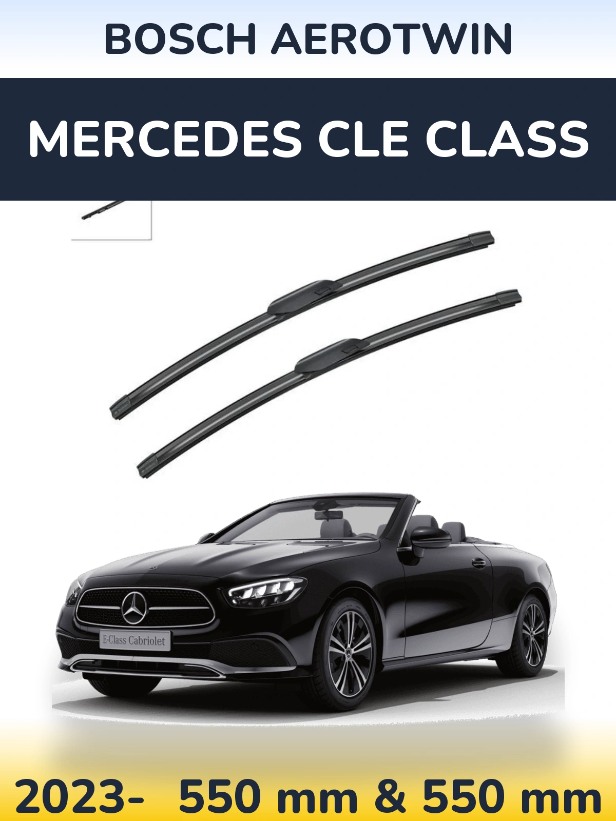 Komplet przednich wycieraczek BOSCH AeroTwin 550 & 550 mm do Mercedes Klasa CLE 2023-2026