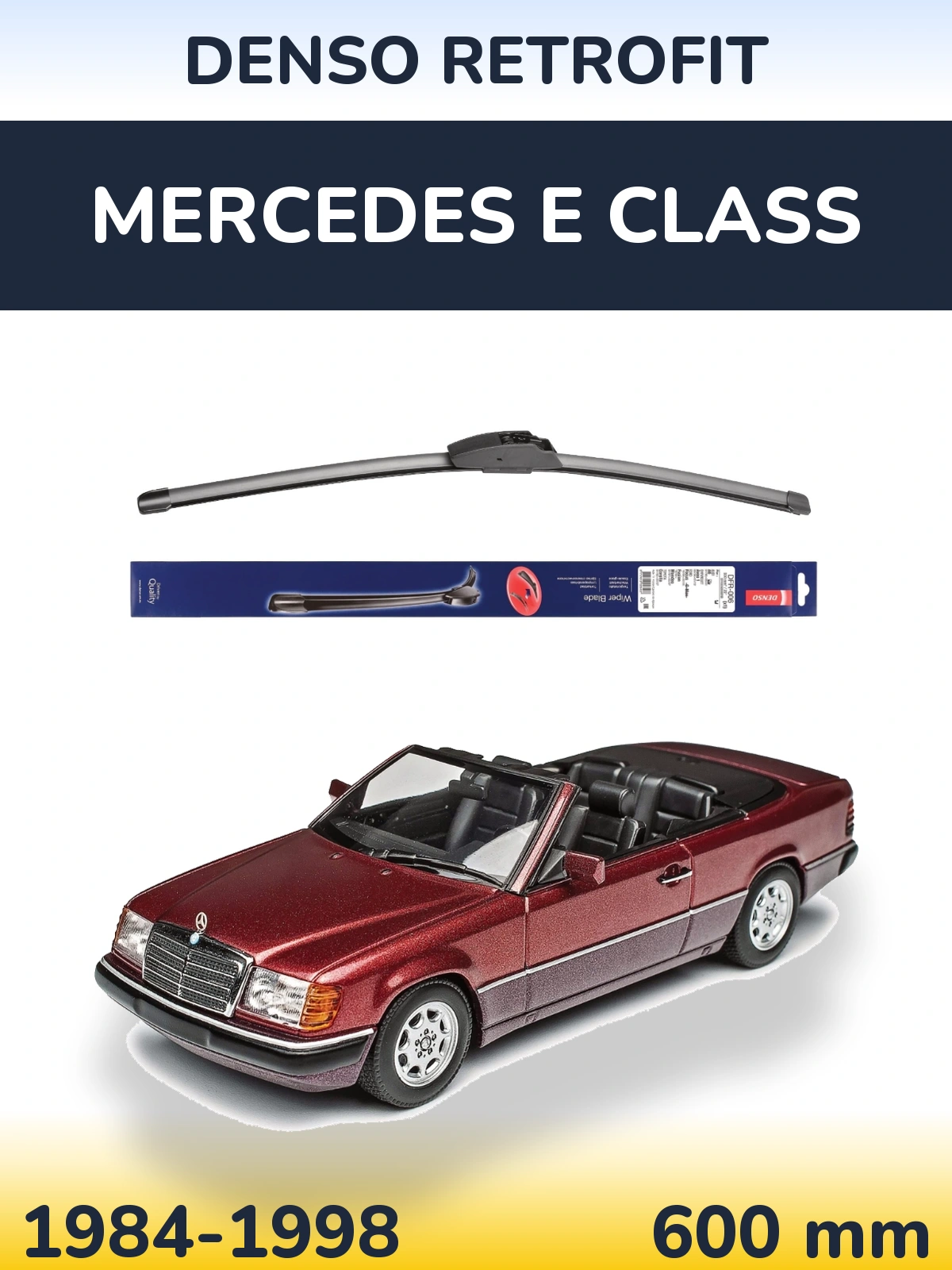 Передня щітка Denso Retrofit 600 мм для Mercedes E Class 1984-1998
