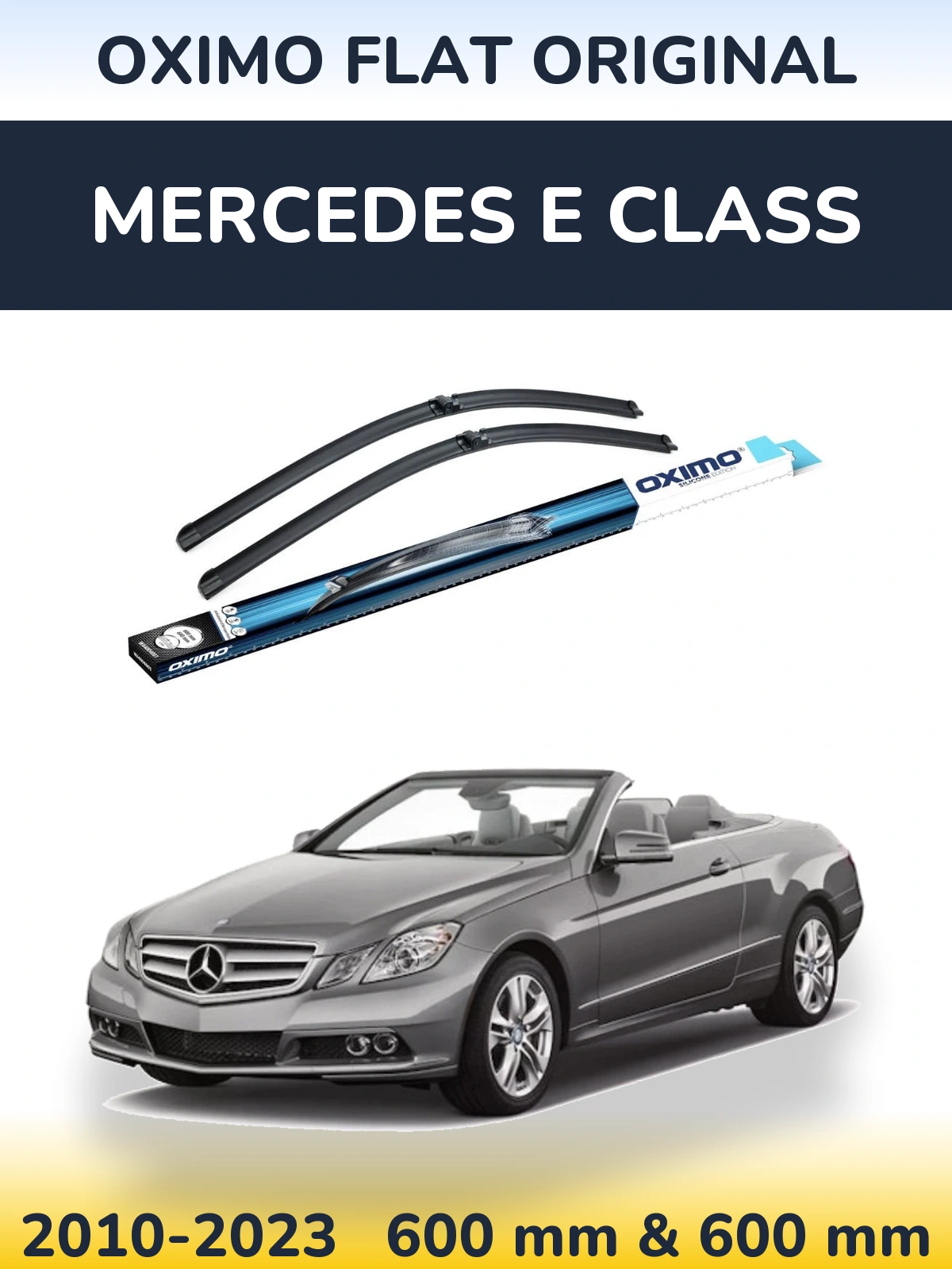 Комплект передних дворников Oximo Flat Original 600 & 600 мм для Mercedes E Class 2010-2023