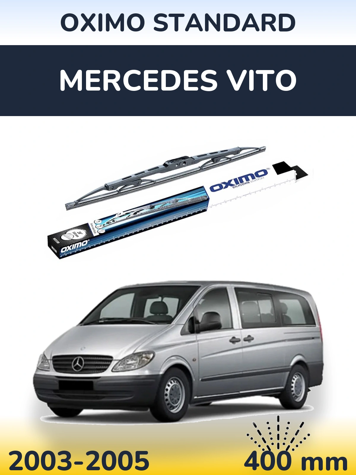 Tylna wycieraczka Oximo Standard 400 mm do Mercedes Vito 2003-2005