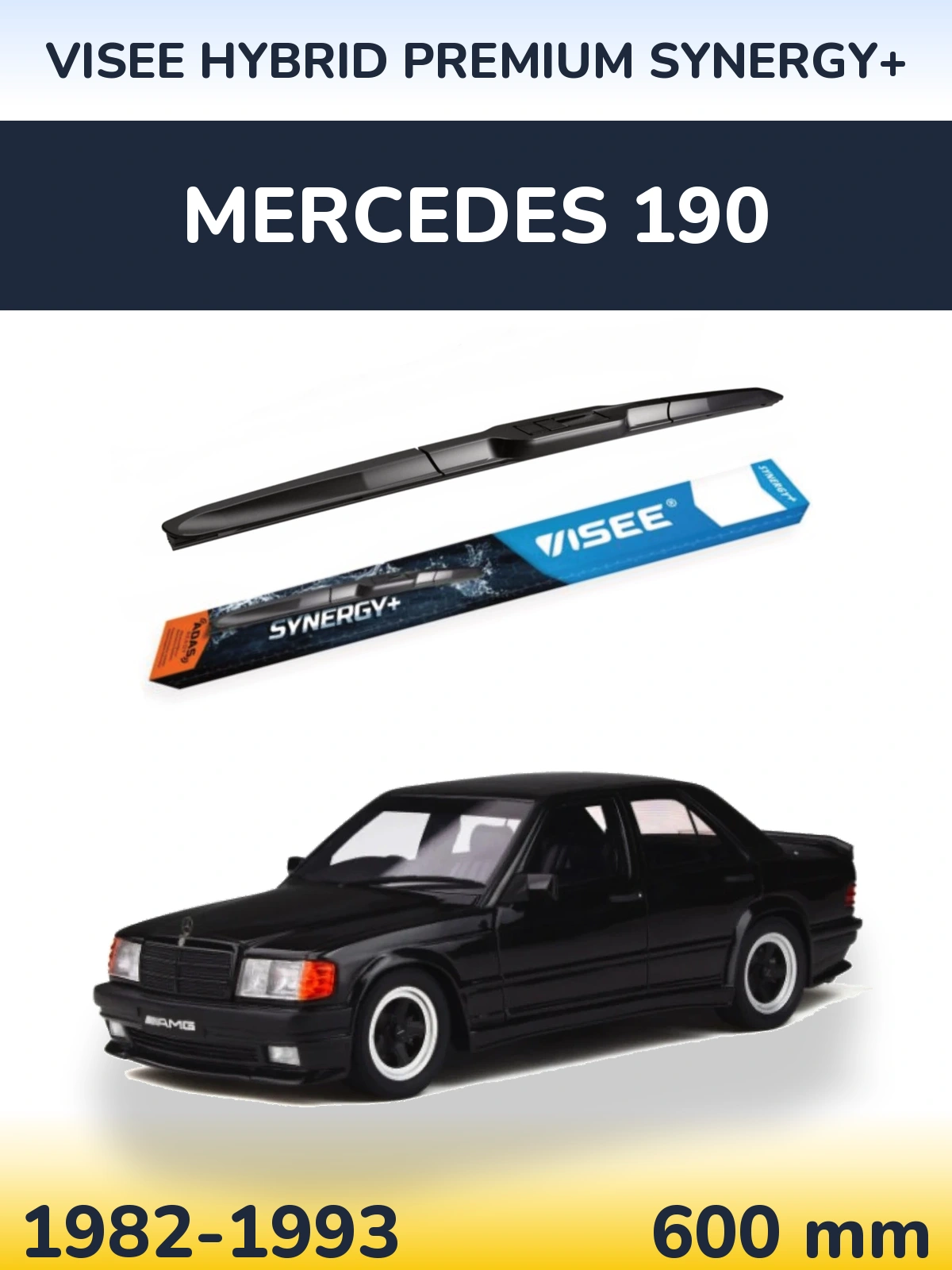 Передня щітка VISEE HYBRID PREMIUM SYNERGY+ 600 мм для Mercedes 190 1982-1993