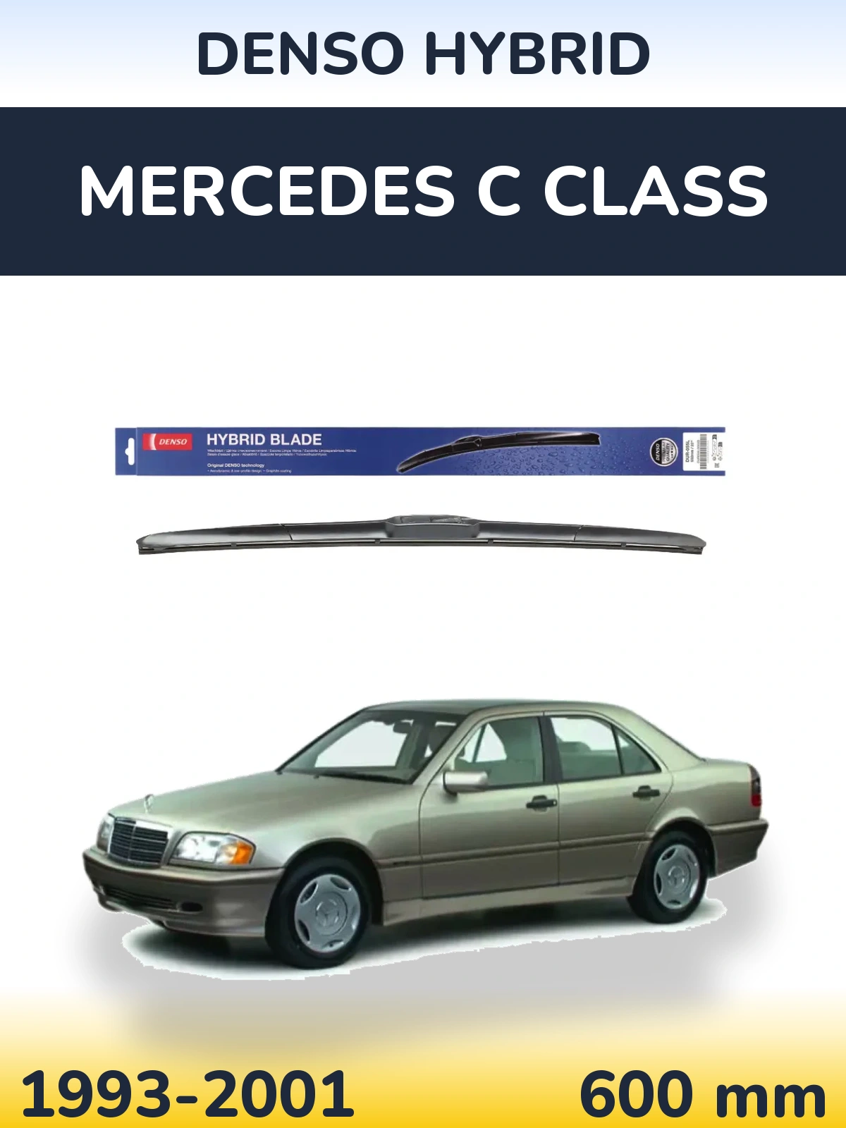 Front wiper blade Denso Hybrid 600 мм for Mercedes C Class 1993-2001