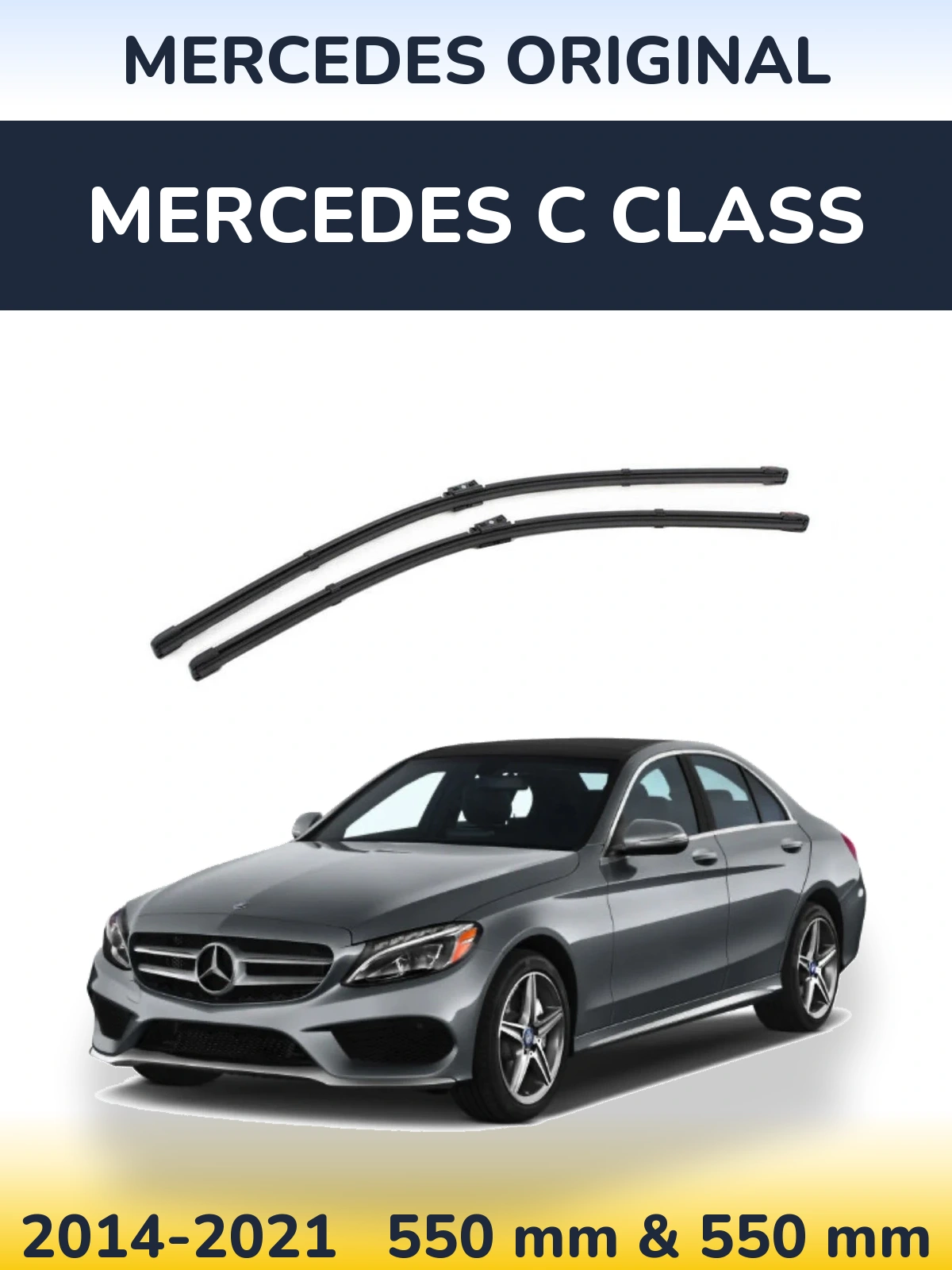 Комплект передніх щіток Mercedes OEM Mercedes Original 550 & 550 мм для Mercedes C Class 2014-2021