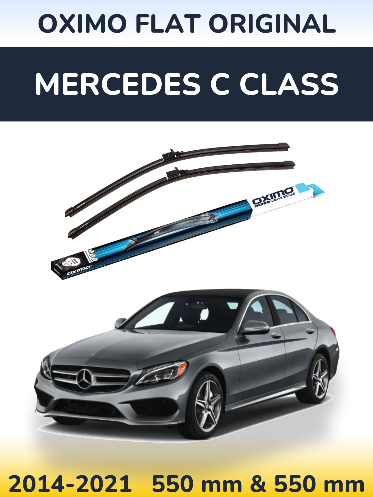 Komplet przednich wycieraczek Oximo Flat Original 550 & 550 mm do Mercedes Klasa C 2014-2021