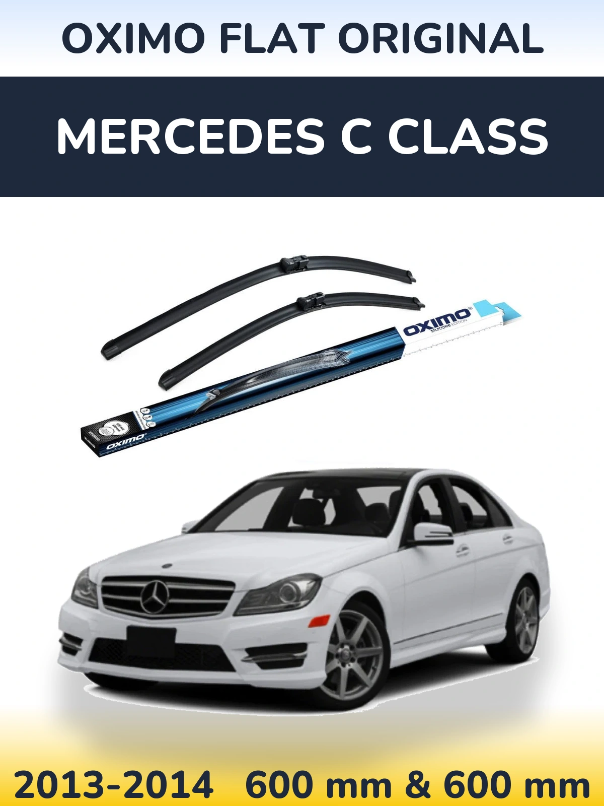 Komplet przednich wycieraczek Oximo Flat Original 600 & 600 mm do Mercedes Klasa C 2013-2014