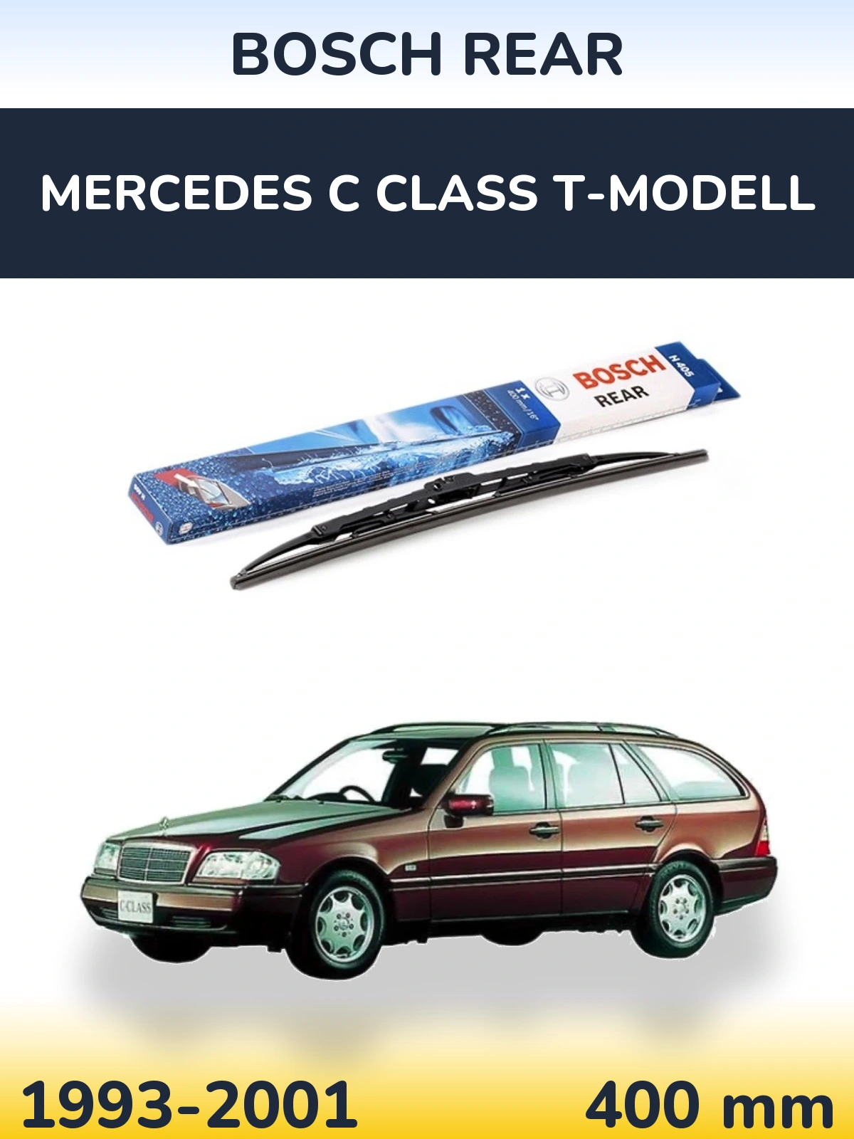 Tylna wycieraczka BOSCH Rear 380 mm do Mercedes Klasa C T-Modell 1993-2001