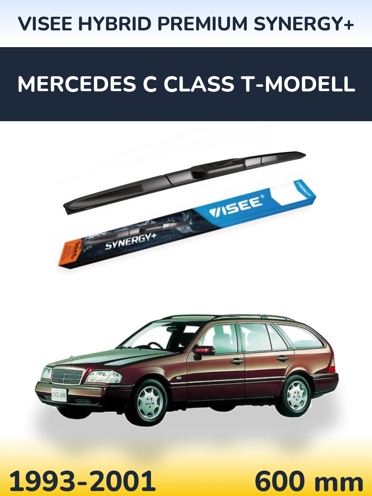 Przednia wycieraczka VISEE HYBRID PREMIUM SYNERGY+ 600 mm do Mercedes Klasa C T-Modell 1993-2001