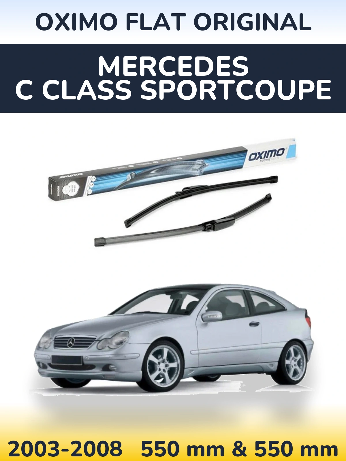 Komplet przednich wycieraczek Oximo Flat Original 550 & 550 mm do Mercedes Klasa C Sportcoupe 2003-2008