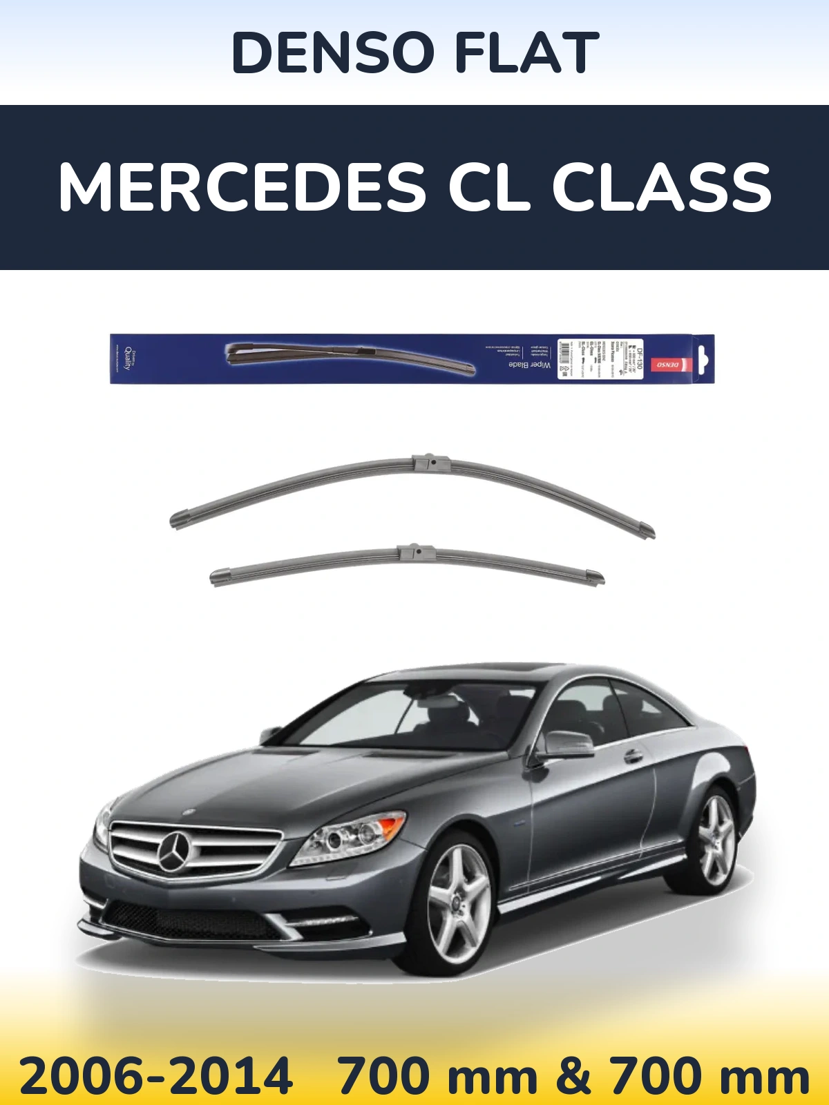 Komplet przednich wycieraczek Denso Flat 650 & 650 mm do Mercedes Klasa CL 2006-2014