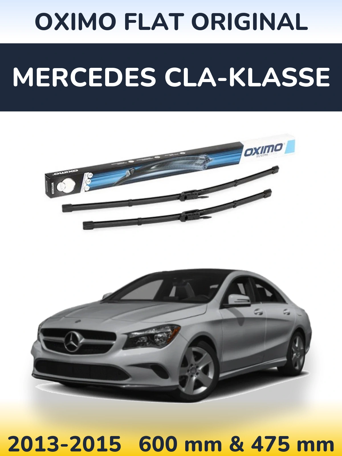 Komplet przednich wycieraczek Oximo Flat Original 600 & 475 mm do Mercedes CLA-Klasse 2013-2015